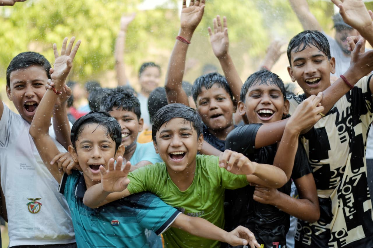 Students of Seth Chhoteylal Academy on campus