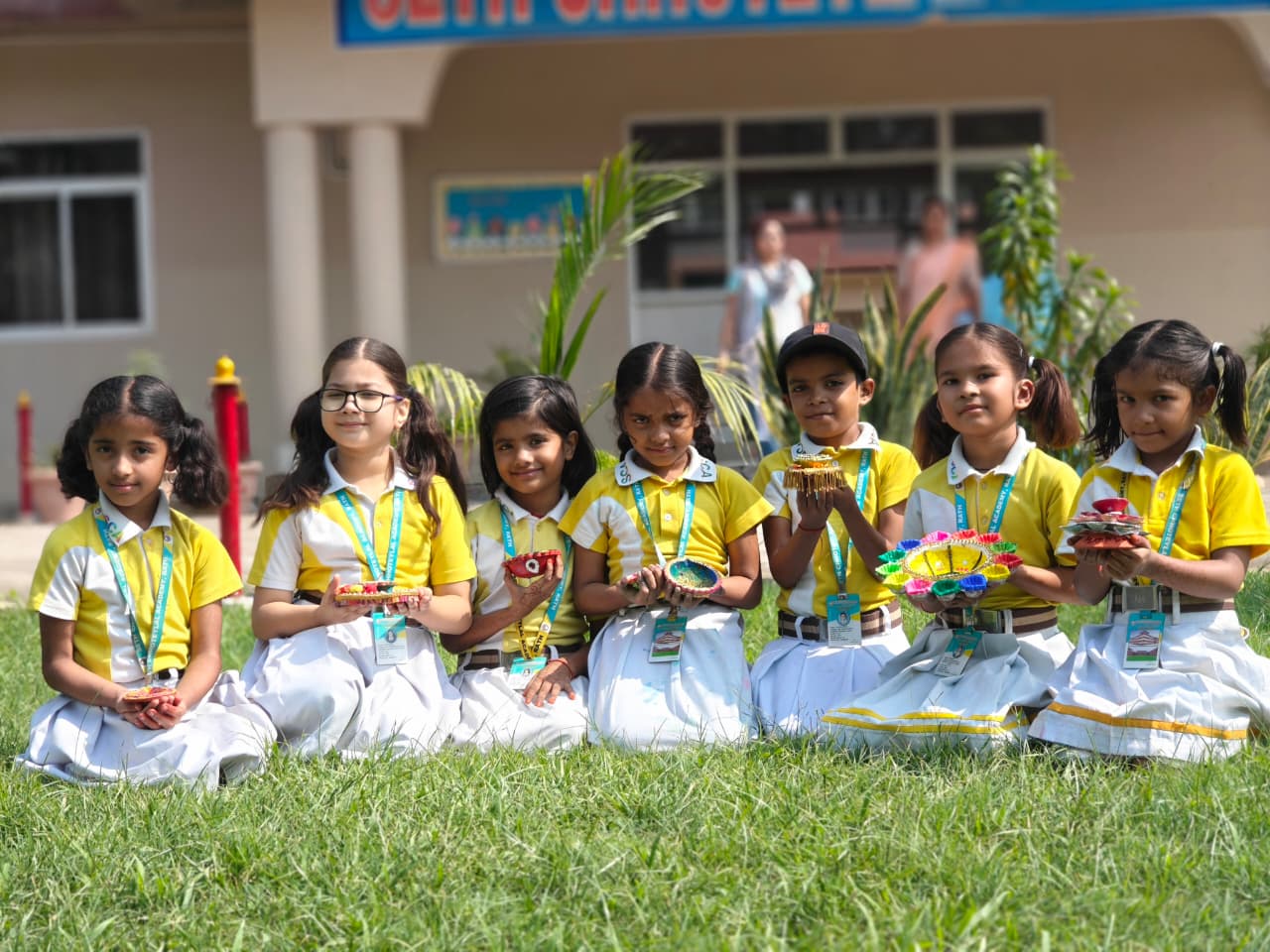 Students of Seth Chhoteylal Academy on campus